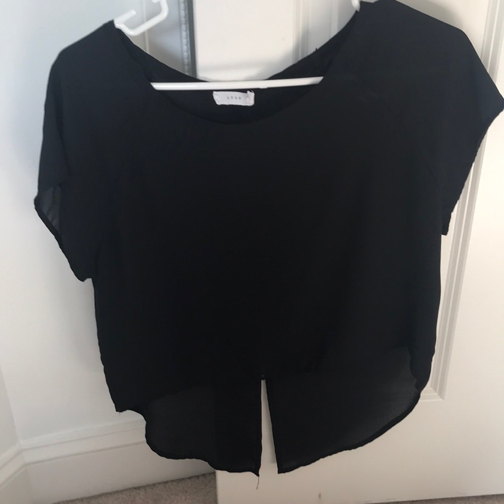 Black Sheer Top!